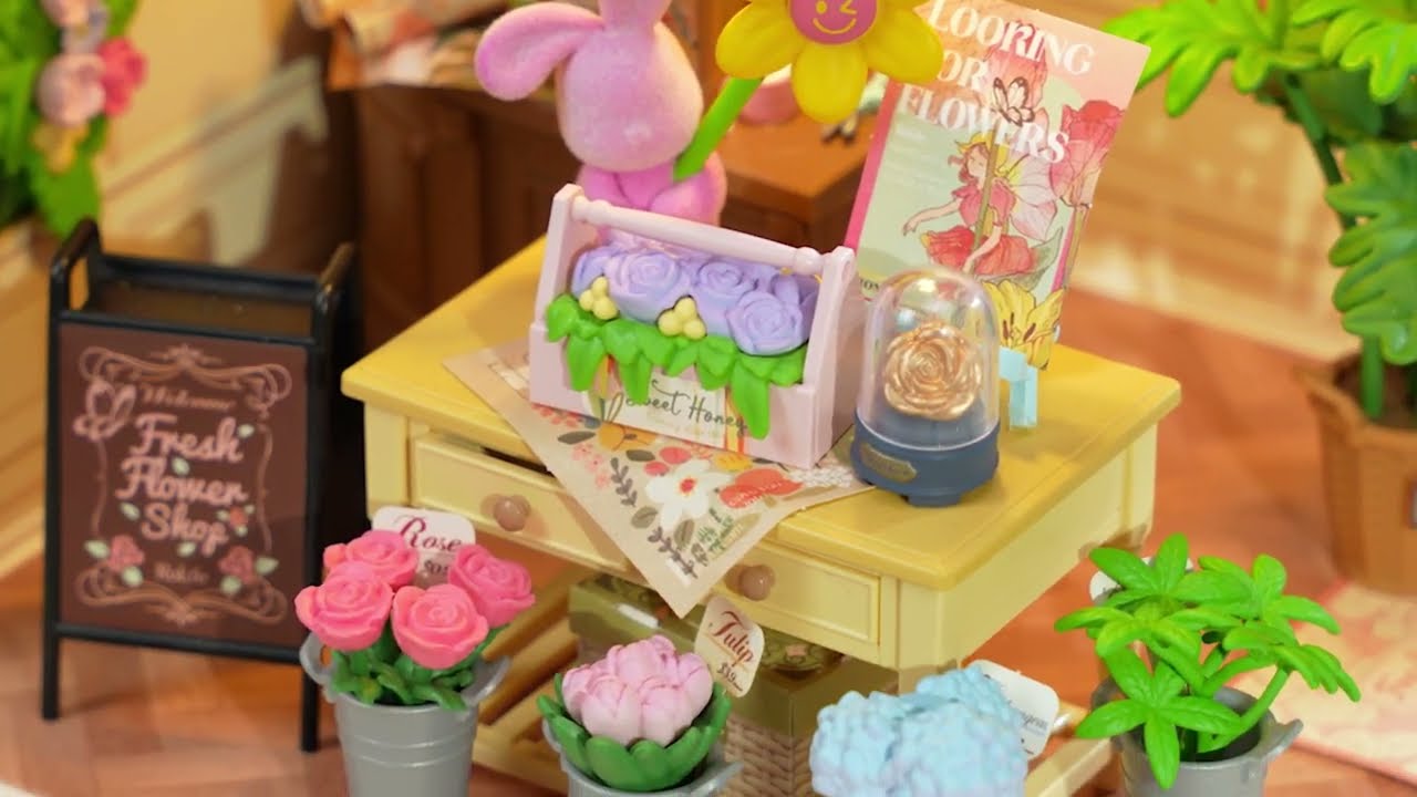 Rolife Fresh Flower Shop DIY Miniature House DW017B | Robotime