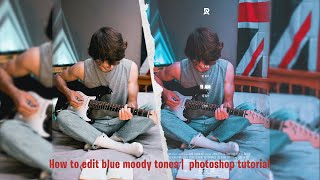 how to edit a moody bleu effect in photoshop