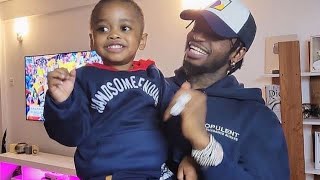 Diamond Platnumz in Kenya spending time with Son Naseeb Junior at Tanasha Donna's house.