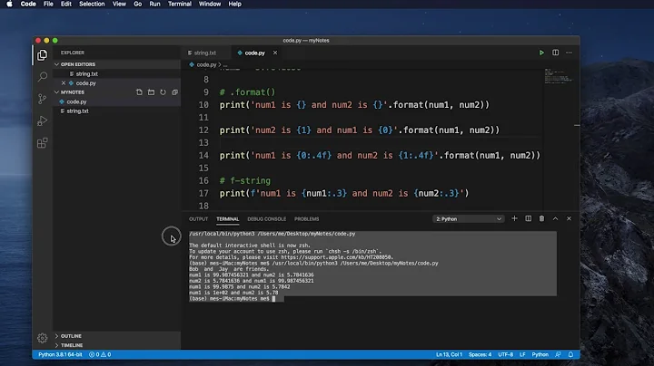 Changed Font Size of Integrated Terminal in Visual Studio Code