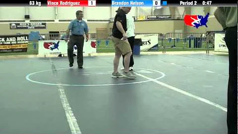 University Natls FS  63 kg: Vince Rodriguez vs. Br...