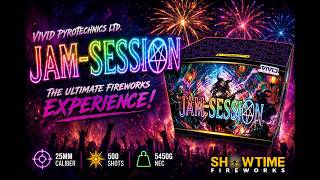 Jam-Session Fountain by Pyroworx Fireworks – 5 Shots, 65 Seconds, Low-Noise Colour Display