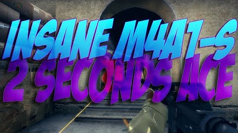 CS:GO - 2 SECONDS M4A1-S ACE ON de_dust2 !!! HELLO SPARKLES :D