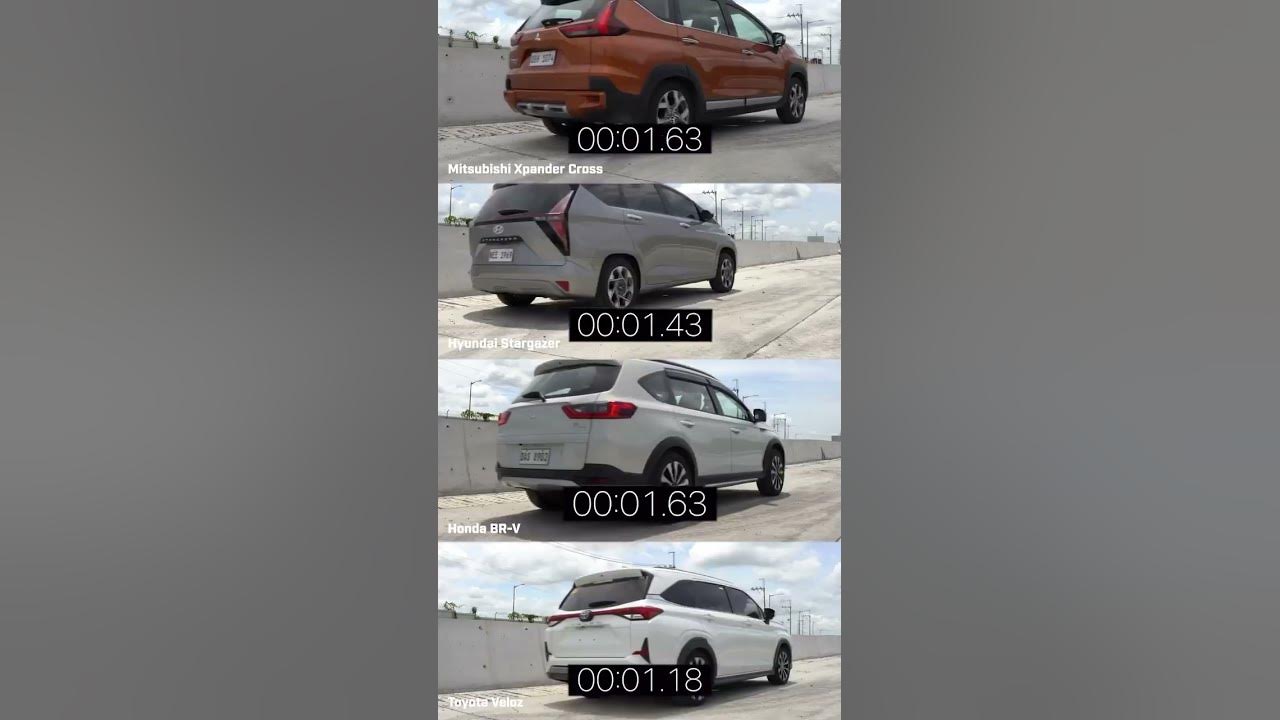 Race to 60, g? BR-V vs Stargazer vs Xpander Cross vs Veloz #topgearph