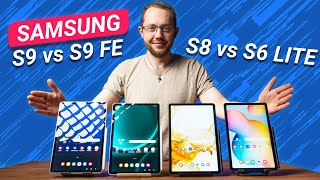 11" Samsung Comparison: Galaxy Tab S9 vs S9 FE vs S8 vs S6 Lite