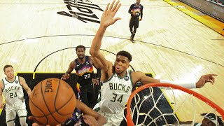 Every Angle: GIANNIS ANTETOKOUNMPO INSANE CHASEDOWN BLOCK ON MIKAL BRIDGES 🚀 | NBA Finals | 7.6.21