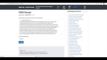 parse openssl pem file online