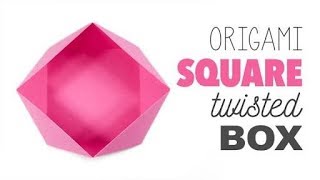 How to make Origami twisted box