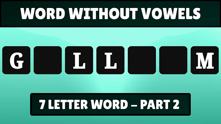 Guess the Word without Vowels - 7 Letter Words | Part 2 | Quiz World Sunita