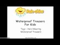 Waterproof Trousers For Kids - Togz Hard Wearing Waterproof Trousers