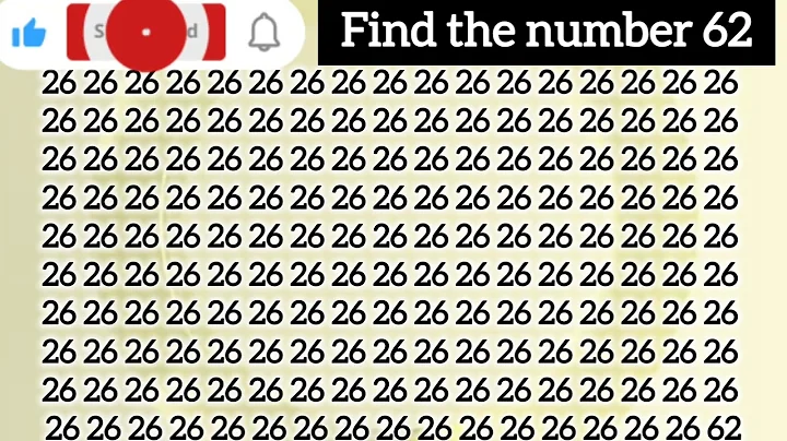 Only 1% Can Spot The Number 62 in 5 Seconds! | Eye Test Challenge 🔍#braintest #puzzlenumber game..