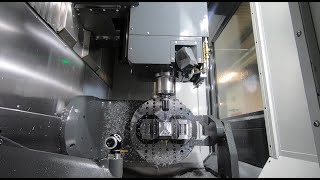 Haas UMC 750 SS 5axis Heizblock high speed milling