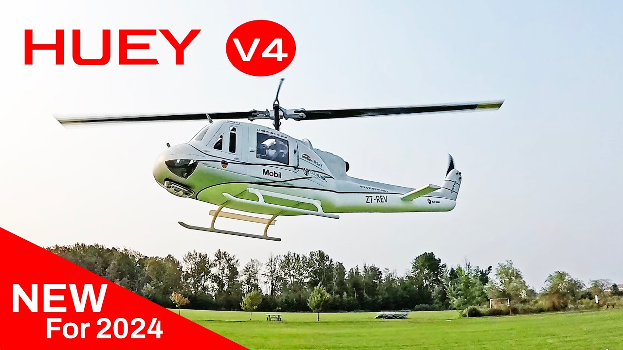 Flywing UH-1 Huey (белый) Версия 4 — новичкам понравится!