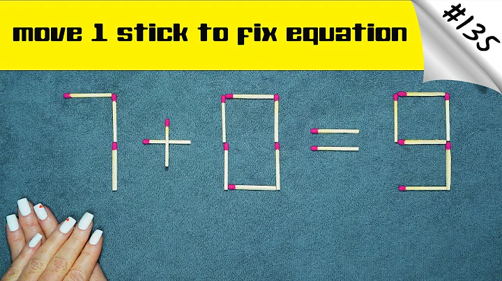 Matchstick puzzle #135 | Match puzzle 7+0=9 with hint and solution.