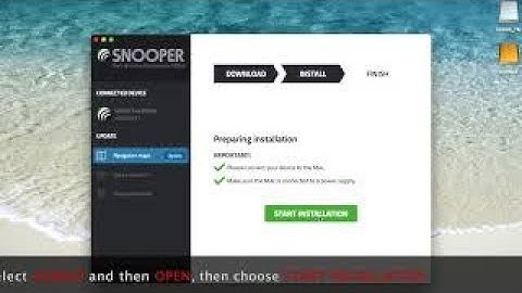 Updating Snooper with a Mac computer 2021