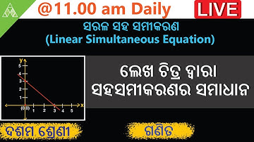 Class 10 Math Chapter 1 Odia Medium |Graphical presentation of Linear simultaneous equation-4|Aveti