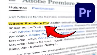 Cara Membuat Stabilo Effect Di Adobe Premiere Pro