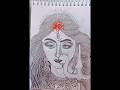 Sindoor ,  a fading line to love 💞 Durga maa drawing #shorts #drawingeasy
