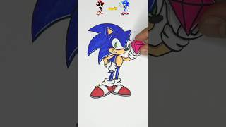 Turn Shadown into Sonic With Paper Art Challenge 🫣❤️ #satisfying #art #sonic #shortvideo