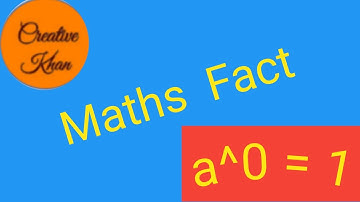 Non- zero integer raised to the power zero | algebra | mathematics