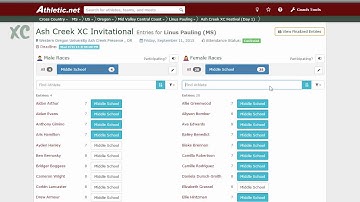 Cross Country Registration - Athletic.net