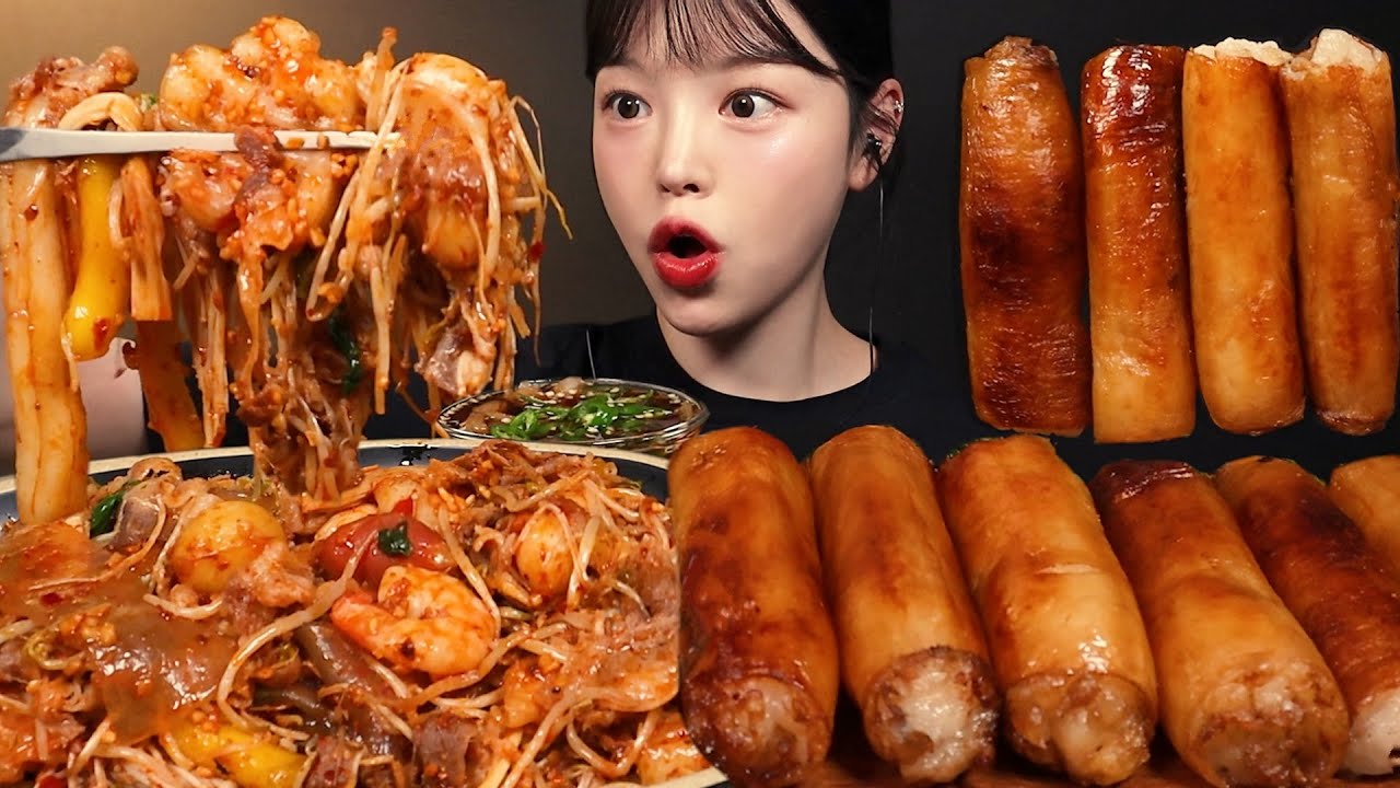 SUB)핵통통한 통대창에 매운 마라샹궈 먹방! 바삭촉촉몽글,,💛 레전드 꿀조합 리얼사운드 Intestines & Mala Xiang Guo Mukbang Asmr