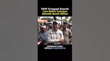 Kang Dedi Mulyadi Tanggapi Daerah Lain Belum Lakukan Sekolah Barak Militer - KDM Menegaskan 🫡