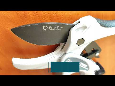 02-10029 Секатор з храповим механізмом,200мм "Black Star", видео 1
