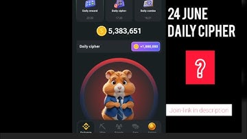 Hamster kombat | 24 June Daily Cipher Code