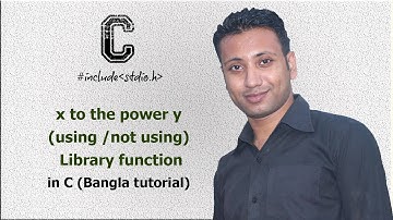 C programming Bangla Tutorial 5.203 : x to the power y (using /not using) Library function