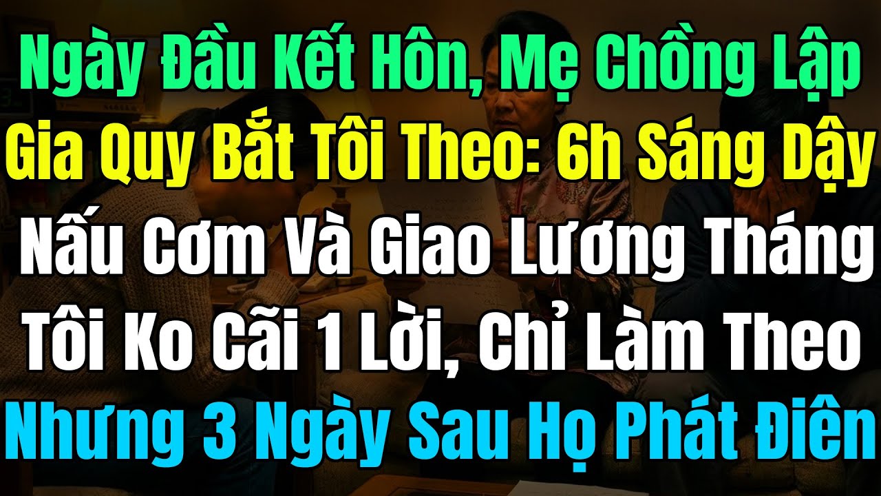 Vừa Kết Hôn Mẹ Chồng Lập Gia Quy Bắt Tôi Theo: 