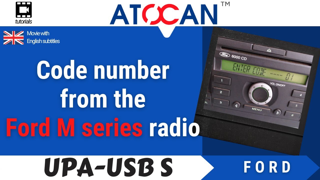 Reading the code number from the Ford M series radio