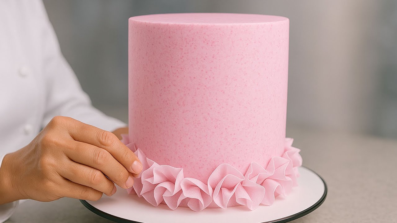 CAKE RICE PAPER / BOLO COM FUXICOS DE PAPEL ARROZ / DECORAÇÃO EM ALTA 😱 @PARISCAKEDESIGNER