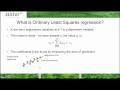 Ordinary least squares regression or linear regression