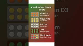 &quot;Vitamin &amp; Supplement Tablets | Immunity Boost, Bone Health &amp; Wellness 🦴💊&quot;