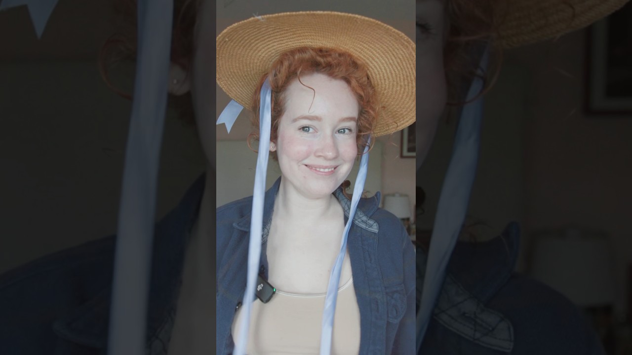 Gibson Girl Ren Faire hairstyle all for my favorite hat I’ve had since I was six 🤩