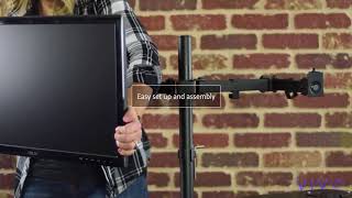 MonMount LCD 19″ to 37″ Tilt TV Universal Wall Mount Bracket Flat Panel Screen STAND-V102 Dual Monitor Desk Mount by VIVO