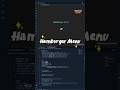 Mesmerizing Hamburger Menu Animation #htmlcss #coding #css #uianimation #cssanimation