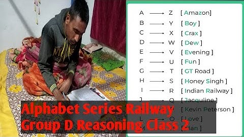 Alphabet Series Railway Group D Reasoning Class 2