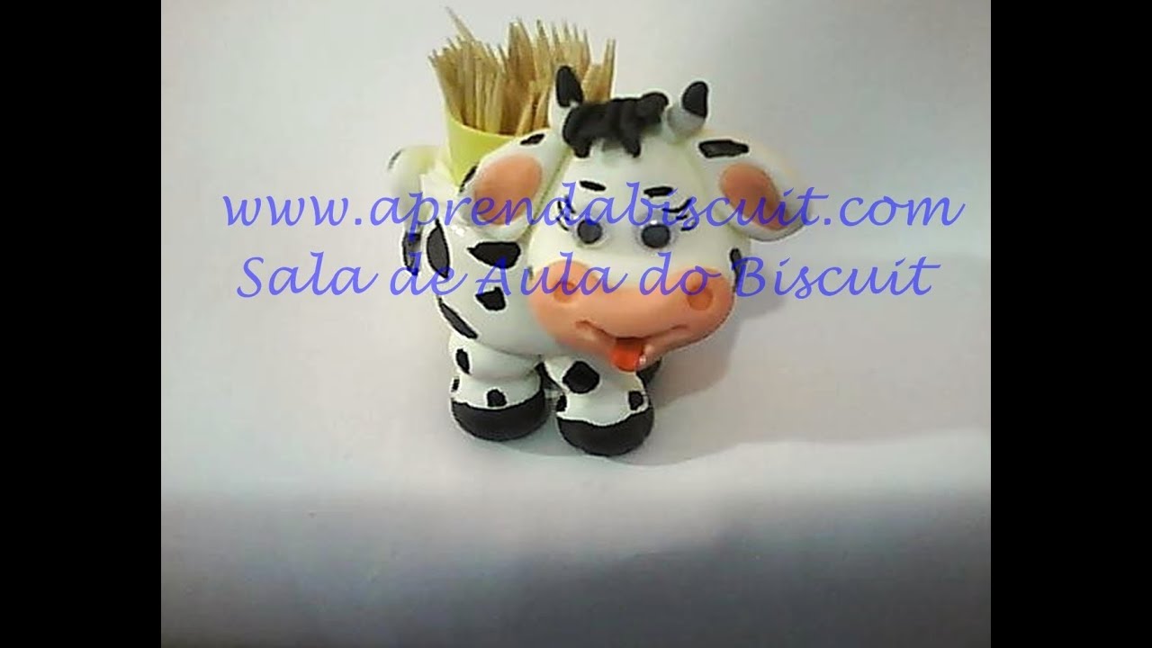 Como fazer vaquinha paliteiro em massa de biscuit