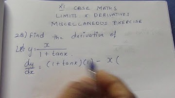 CBSE NCERT CLASS 11 MATHS LIMITS & DERIVATIVES MISCELLANEOUS EX SUM 28 (SOLUTION IN ENGLISH)