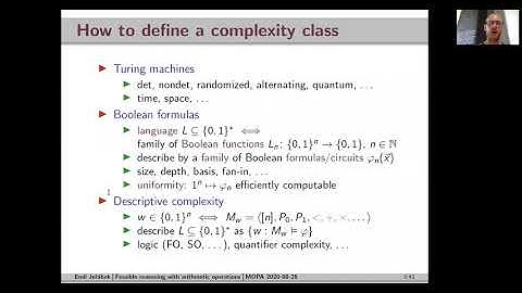 Emil Jeřábek: Feasible reasoning with arithmetic operations