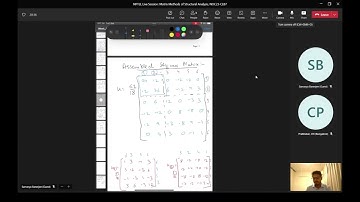 NPTEL Live Session: Matrix Methods of Structural Analysis - Week 6