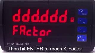 Programming the meter K-Factor into the Model 122