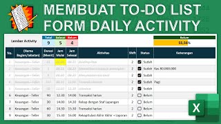 Cara Membuat To-Do List dan Timeline di Excel - Lembar Activity