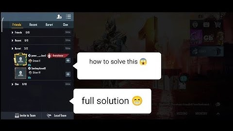bgmi friend list not showing | how to  solve ?  #bgmi
