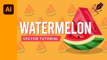 How to create Watermelon Vector Illustration in adobe illustrator | Design tutorial