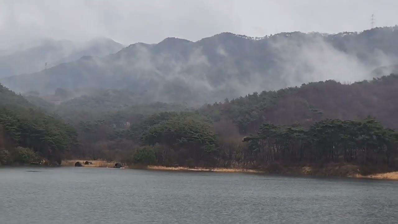 🪼🪼🪼 #빗소리   #잠오는소리   #호수  #영상  #망 편해지는 소리