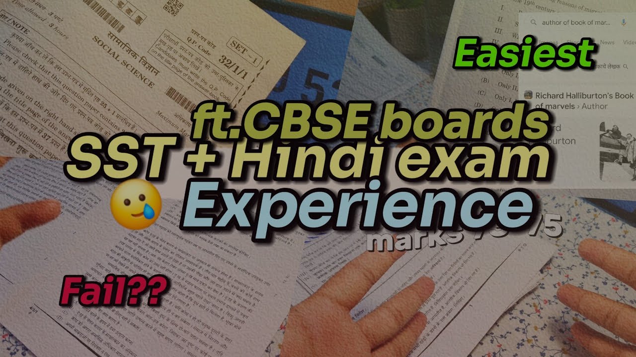 SST + Hindi board Exam experience 🙃 | mcq's option wrong | CBSE 10 GRADER