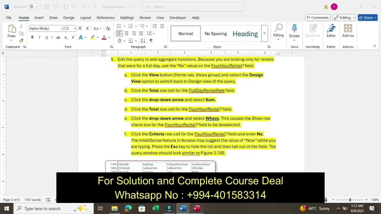 Access_2021_in_practice_ch3_guided_project_3-2 | Ch3 Guided Project 3-2 | Guided Project 3 2 Access